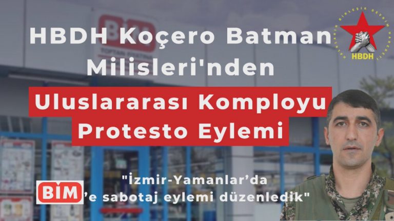 HBDH milisleri, uluslararası komploya karşı İzmir’de yakma eylemi gerçekleştirdi