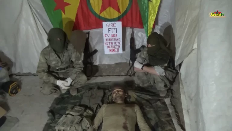 HPG’nin cezalandırdığı Mustafa Bazna adlı asker cenazesinin görüntüsü