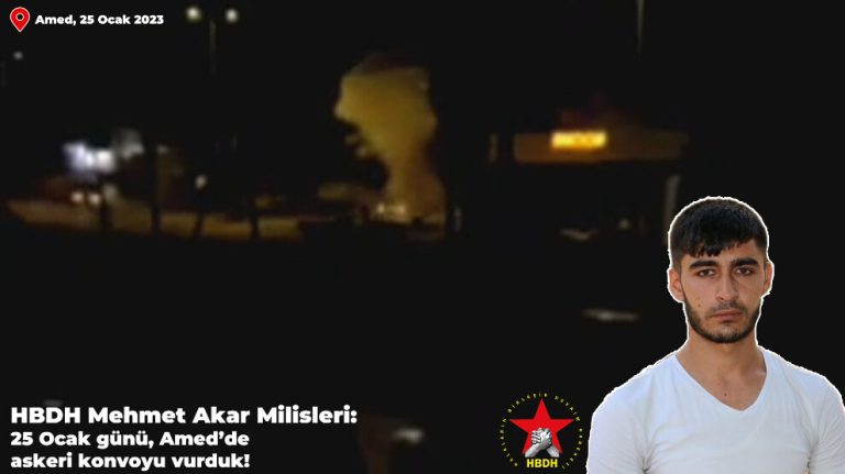 HBDH Amed’de askeri konvoya bombalı saldırı gerçekleştirdi