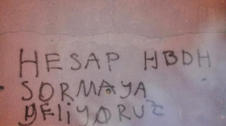 HBDH milislerinden tecride karşı İstanbul’da yazılama
