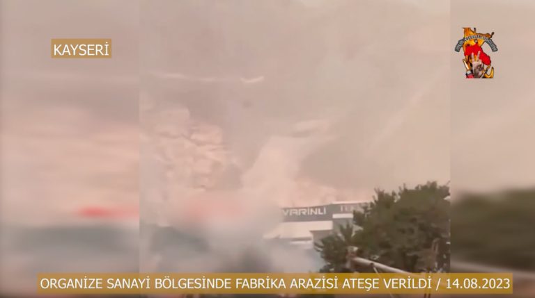 Faşistlere ait fabrika ateşe verildi