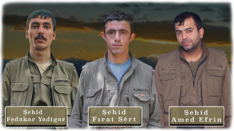 Xakurkê’de şehadete ulaşan 3 gerillanın kimlikleri açıklandı