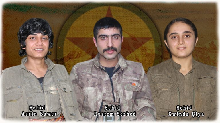 Xakurkê’de şehadete ulaşan 3 gerillanın kimlikleri açıklandı