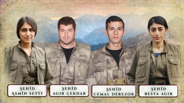 Şehadete ulaşan 4 gerillanın kimlikleri açıklandı