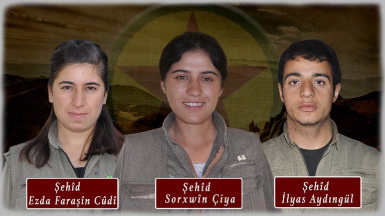 Şehadete ulaşan 3 gerillanın kimlikleri açıklandı