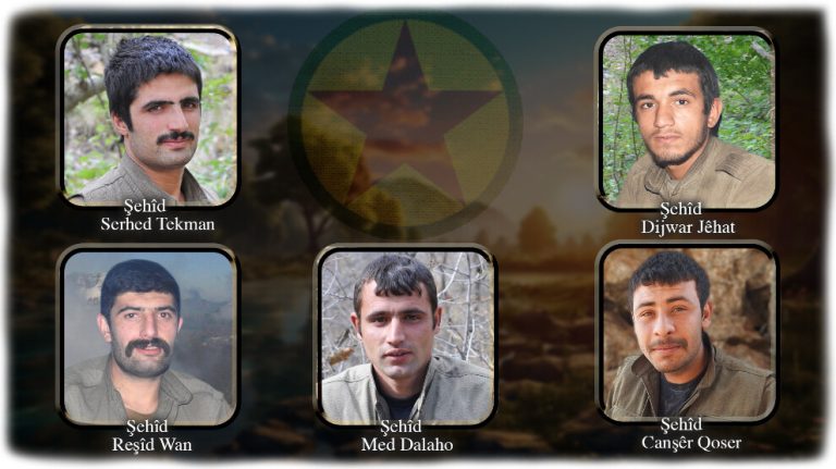 HPG şehadete ulaşan 5 gerillanın kimliğini açıkladı