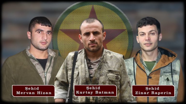 Medya Savunma Alanlarında şehadete ulaşan 3 gerillanın kimlikleri açıklandı