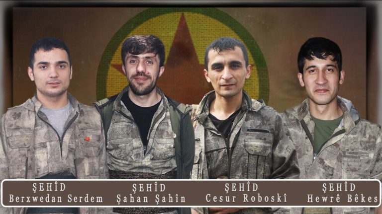 HPG şehadete ulaşan 4 gerillanın kimliğini açıkladı