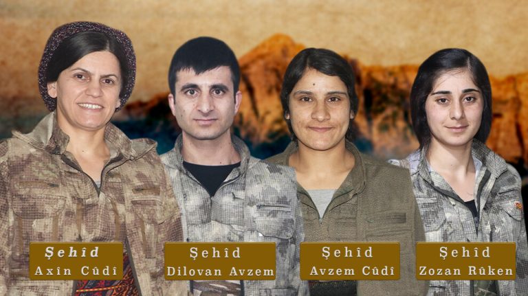 HPG Heftanîn’de şehadete ulaşan 4 gerillanın kimliğini açıkladı